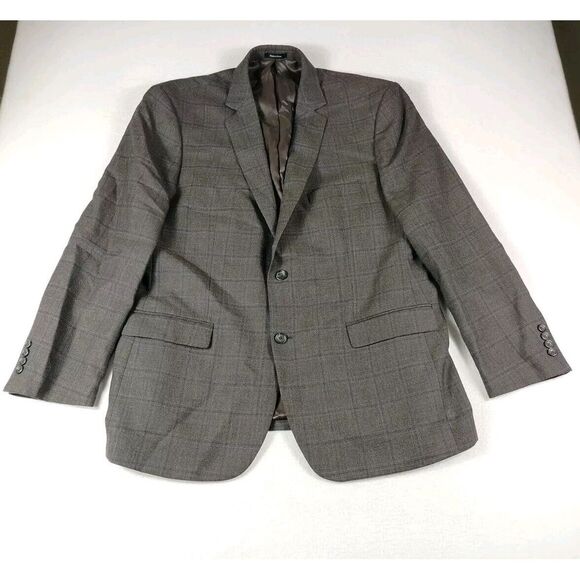Pronto‎ Uomo Platinum Sport Coat Mens 48L Gray Blazer Jacket Corpcore Career - Picture 1 of 16